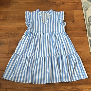 Blue striped dress
